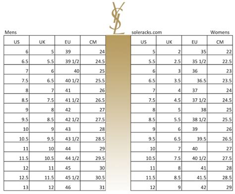 ysl shoe sizing chart|how tall are YSL heels.